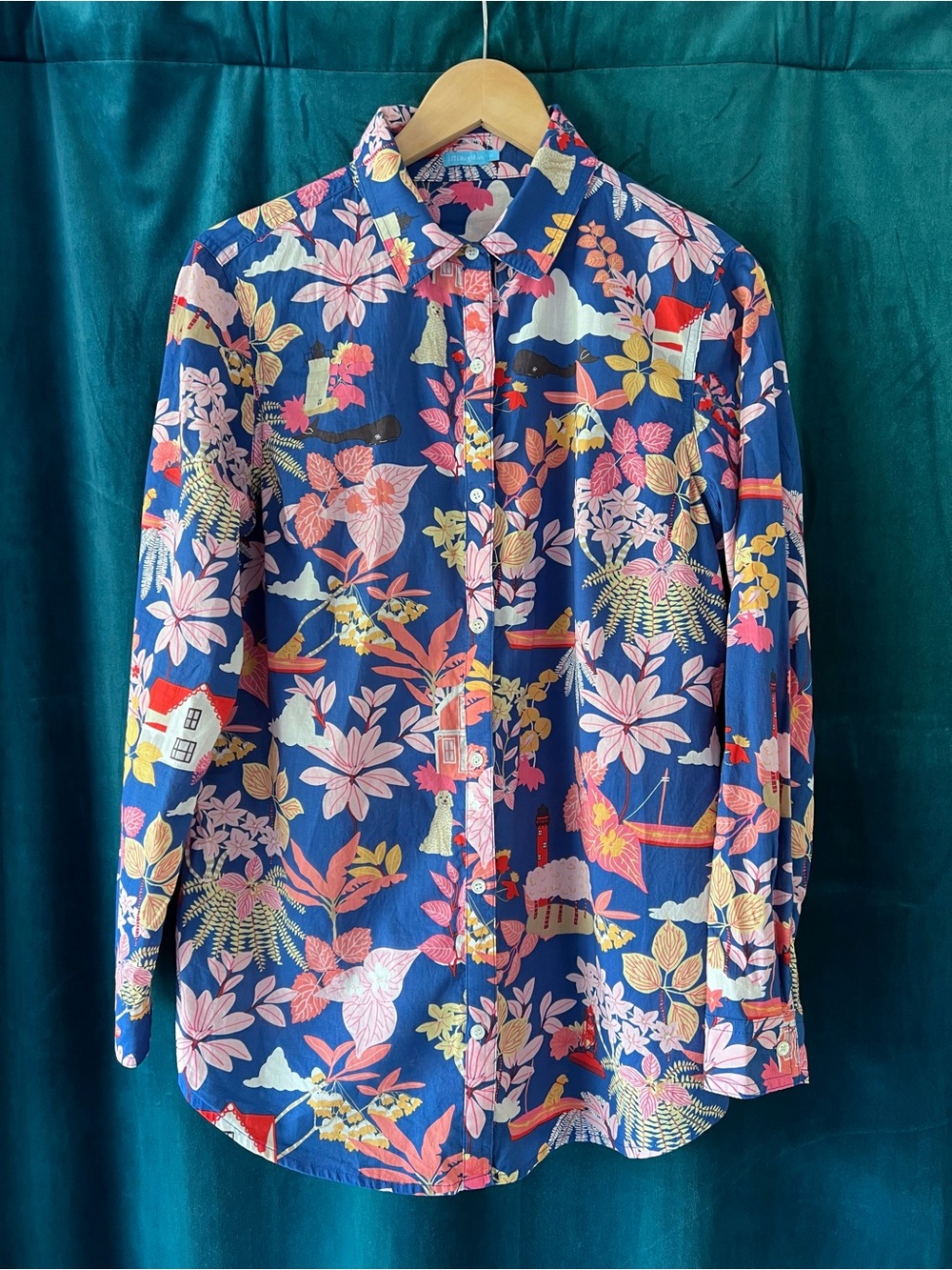 Women’s J. McLaughlin Lois Button Up Shirt In Along The Coast Print